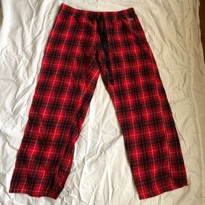 Vs pink - red plaid pajama pants never worn large